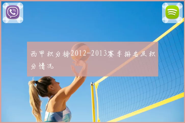 西甲积分榜2012-2013赛季排名及积分情况