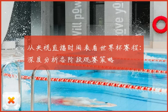 从央视直播时间表看世界杯赛程：深度分析各阶段观赛策略