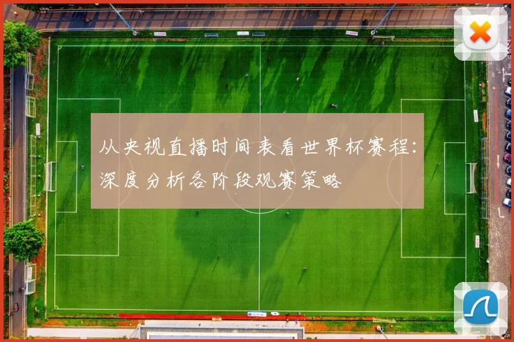 从央视直播时间表看世界杯赛程：深度分析各阶段观赛策略